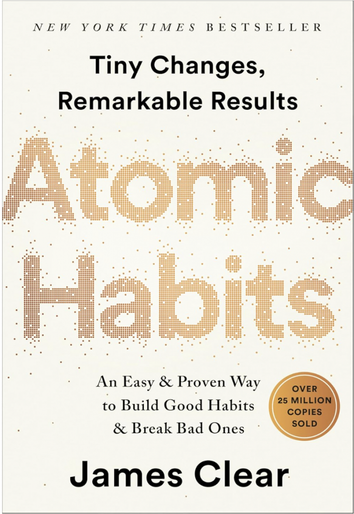 Cover image of the hard cover book Atomic Habits by James Clear